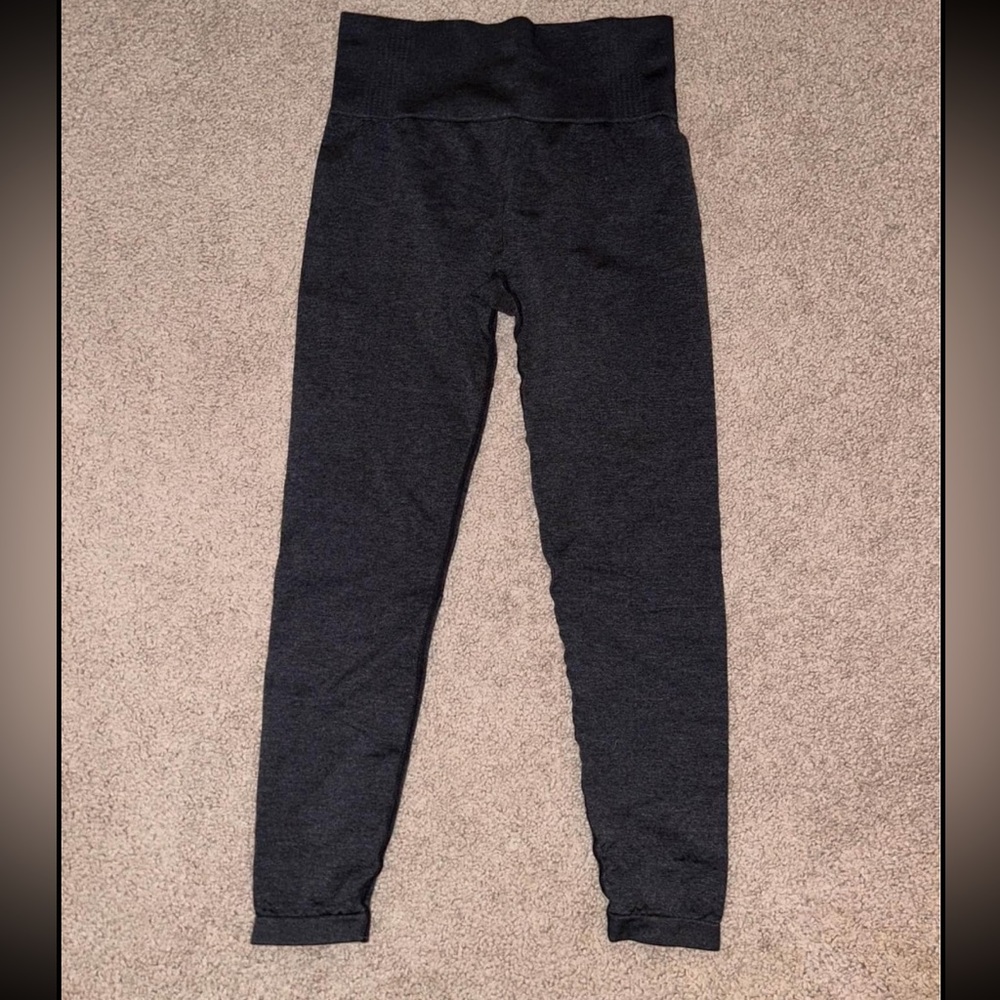 WOMENS BLACK EXCERSICE ATHLETIC LEGGINGS YOGA PANTS SIZE MEDIUM